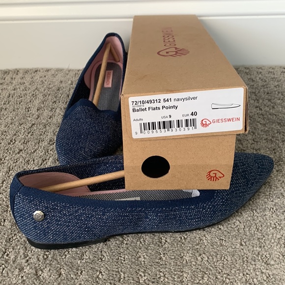 BNIB Giesswein pointy ballet flats size 40 - Picture 3 of 5